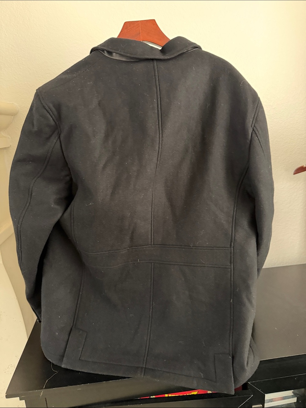 Polo Ralph Lauren Black Wool-Angora Blend Field Coat with Quilted Zip-In Liner - Picture 9 of 9